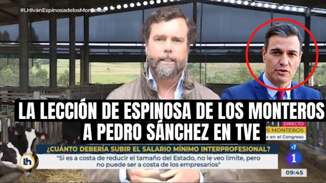 Espinosa de los Monteros (VOX) da una lección a Sánchez en TVE sobre cómo gestionar el gasto público