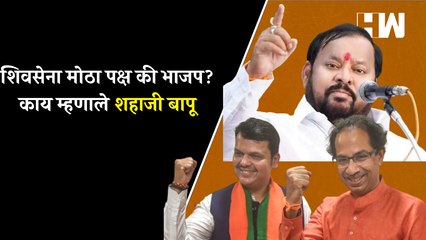 शिवसेना मोठा पक्ष की भाजप? काय म्हणाले Shahaji Bapu Patil | BJP | Shivsena |