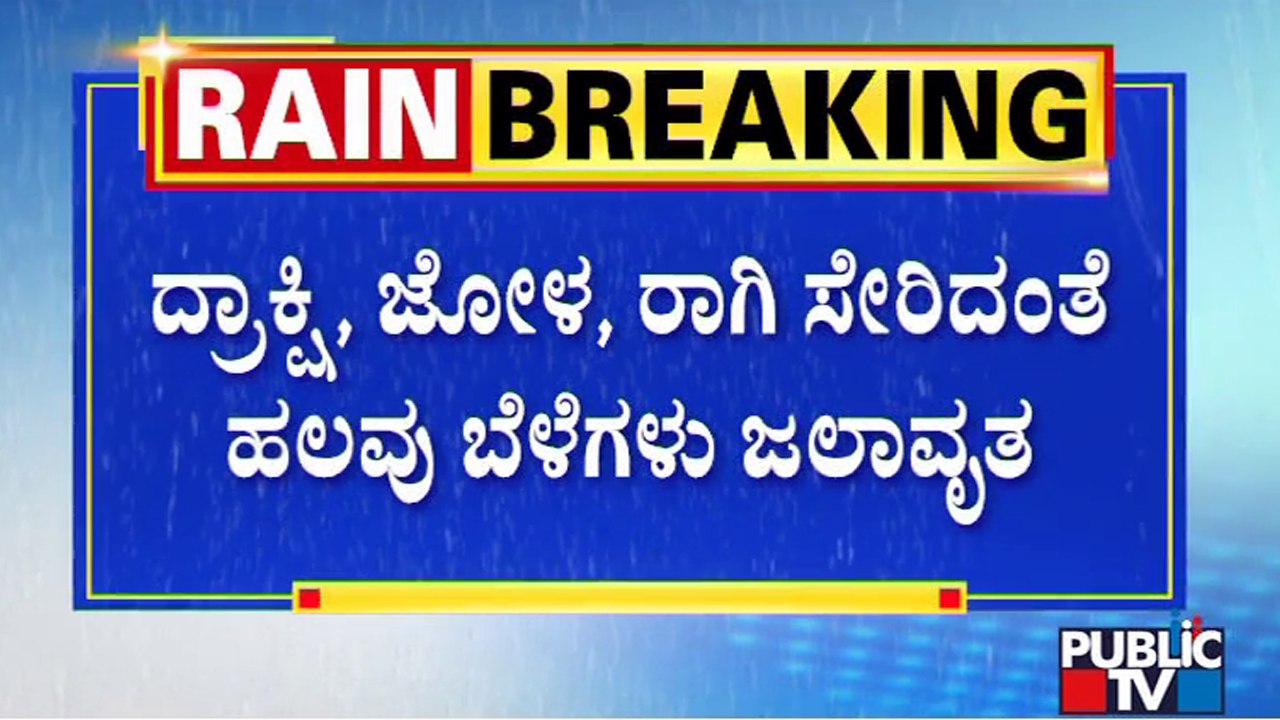 Grape, Corn, Millet Crops Inundated Due To Heavy Rain In Bengaluru Rural District | Public TV