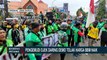 Tolak BBM Naik : Pengemudi Ojol Tutup Jalan & Bakar Ban Hingga Mahasiswa Duduki Gedung DPRD Palopo