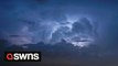 Stunning time-lapse footage captures a lightning storm swirling in dark clouds over Montpellier in France
