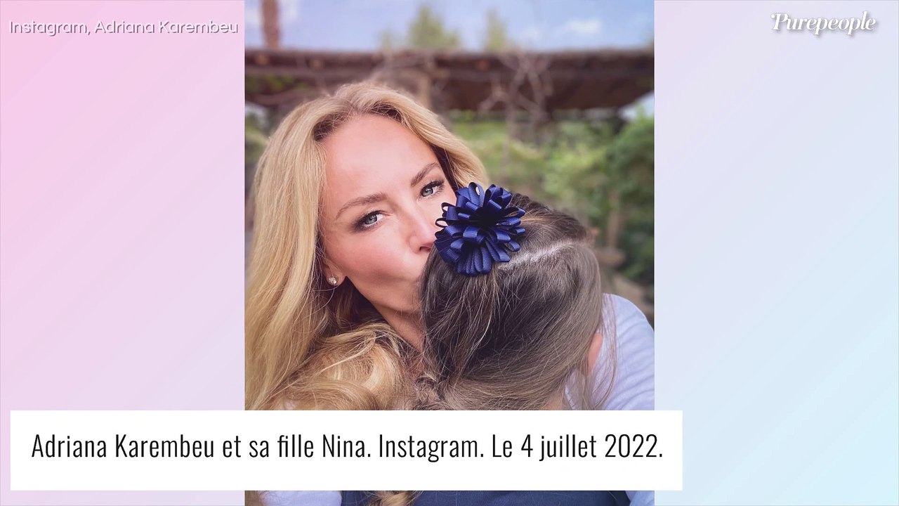 Adriana Karembeu : Sa fille Nina fait sa première rentrée... Cheveux très très longs et robe de princesse !