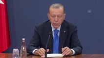 Cumhurbaşkanı Erdoğan, Sırbistan Cumhurbaşkanı Vucic'le ortak basın toplantısı düzenledi: (1)