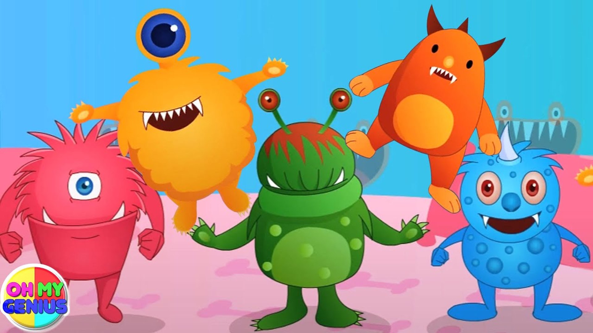 Five Little Monsters - Halloween Nursery Rhymes - Preschool Videos - video  Dailymotion