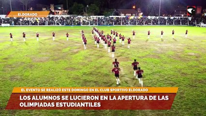 Los alumnos se lucieron en la apertura de las Olimpiadas Estudiantiles