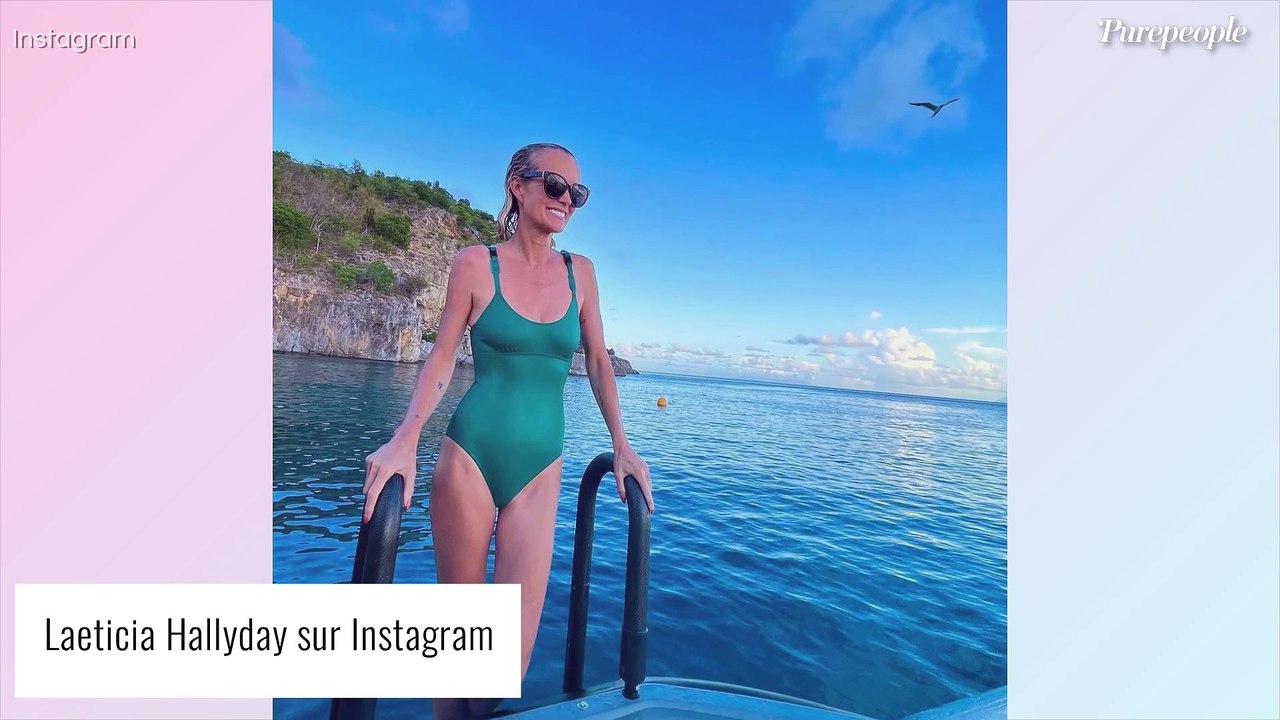 Laeticia Hallyday ravissante en robe estivale pour son dernier jour de vacances, retour à Los Angeles avec les filles