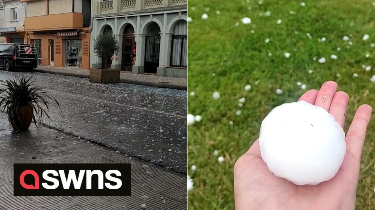 One dead and more than 40 injured as giant hailstones "the size of peaches" batter Catalonia town