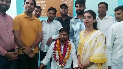 नवनिर्वाचित शोध छात्र प्रतिनिधि रामस्वरूप ओला ने संभाला पदभार