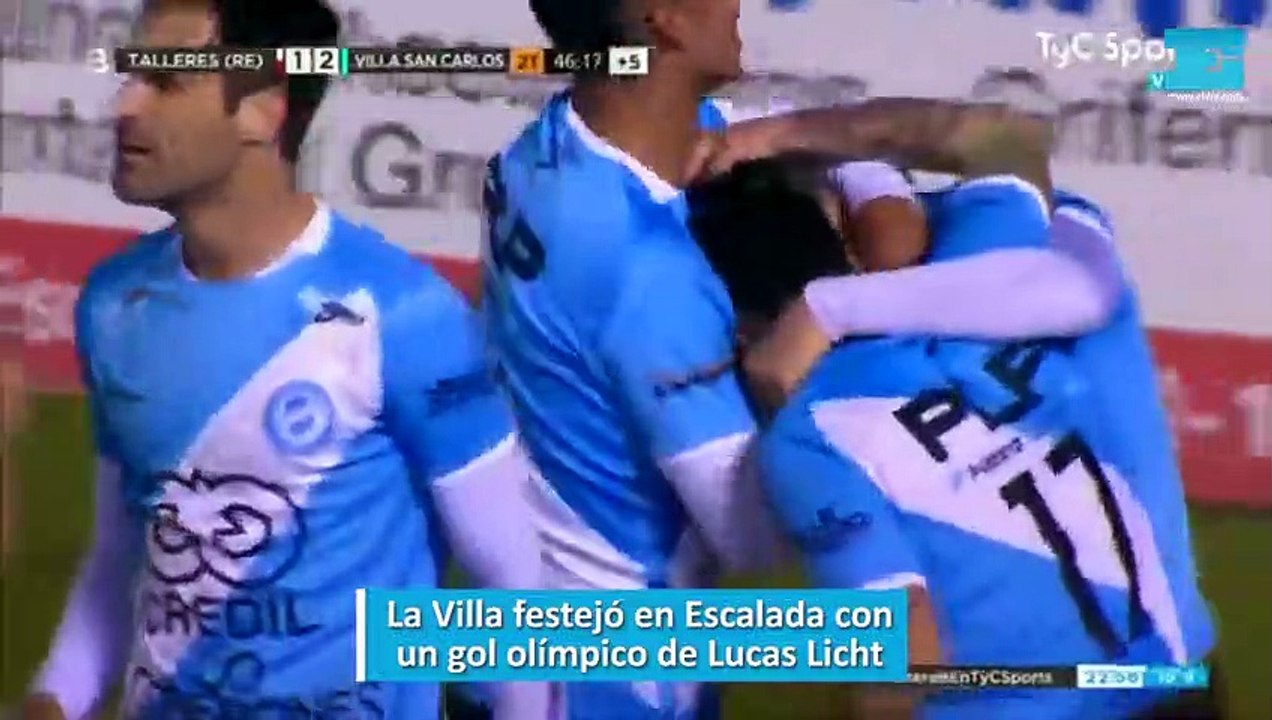 La Villa festejó en Escalada con un gol olímpico de Lucas Licht