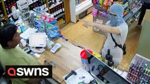 Robber messes with wrong shopkeeper - a former police officer armed with a bottle of vodka