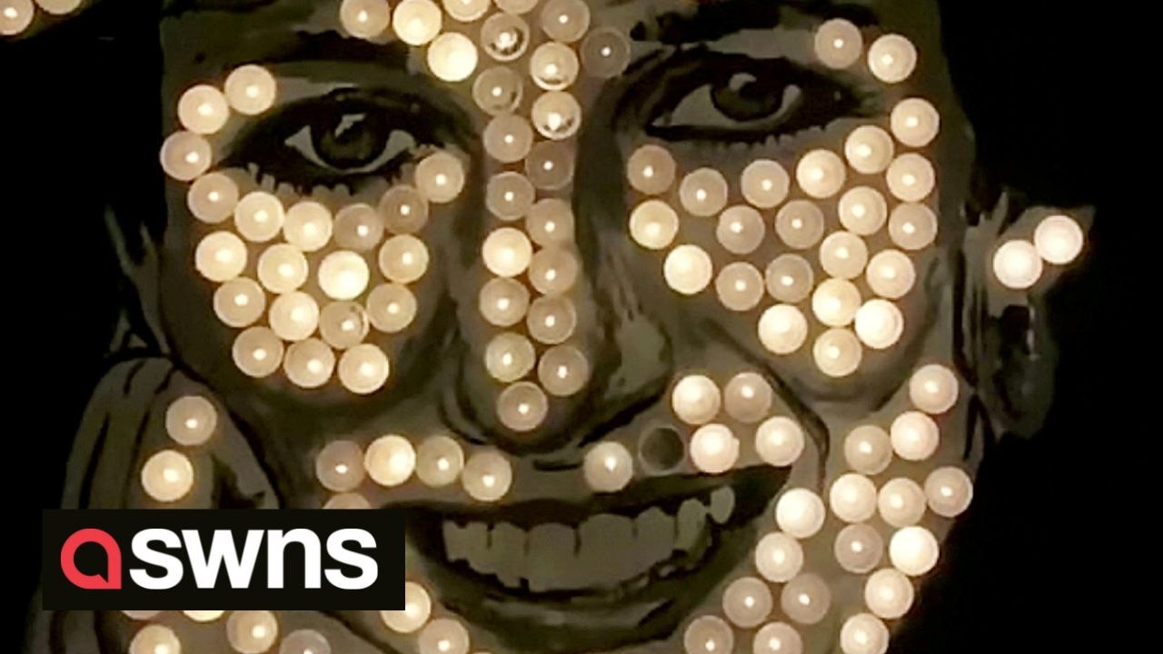 Artist creates stunning portrait of Diana on the 25th anniversary of her death using candles