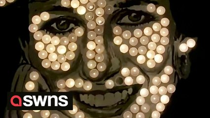 Artist creates stunning portrait of Diana on the 25th anniversary of her death using candles