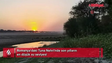 Romanya'daki Tuna Nehri'nde son yılların en düşük su seviyesi