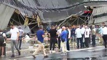 Sağanak kenti altüst etti: Terminalin çatısı çöktü