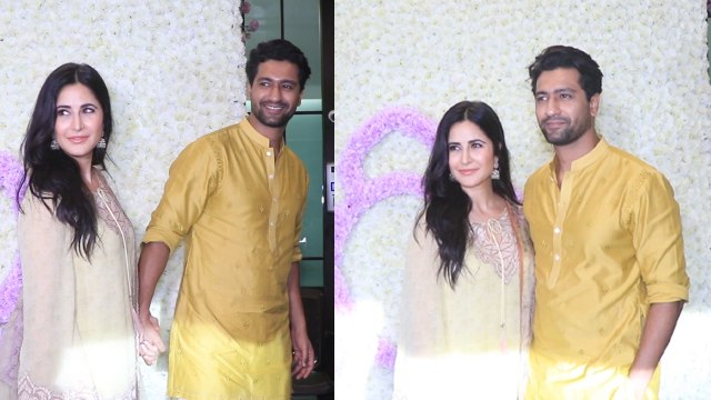 Katrina Kaif-Vicky Kaushal का शादी के बाद पहला Ganpati Celebration, पहुंचे Arpita Khan के घर, Video