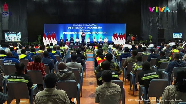 Sambutan Jokowi Silaturahmi Karyawan PT. Freeport Indonesia
