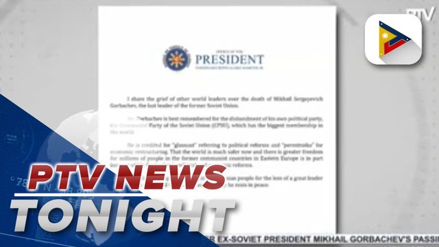 Pres. Ferdinand R. Marcos Jr. joins world leaders in mourning the passing of former Soviet Union leader Mikhail Gorbachev