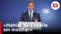 Feijóo, sobre debate de Sánchez por ahorro energético: «Podemos hablar de España sin insultar»