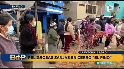 La Victoria: Vecinos denuncian peligrosas zanjas en el cerro “El Pino”
