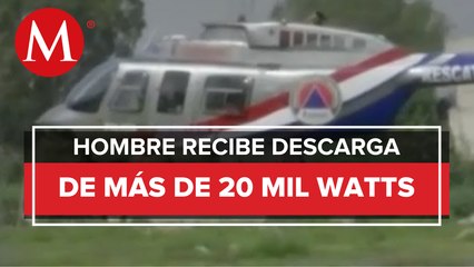 En Ecatepec, trasladan a hombre electrocutado a hospital