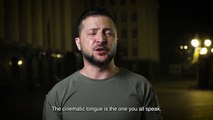 La guerre en Ukraine n'est malheureusement pas du cinéma discours du Président Zelensky  Mostra 2022