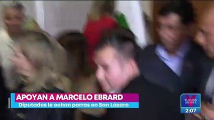 Gritan "¡presidente, presidente!" a Marcelo Ebrard en San Lázaro