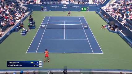 La sensation Wang fait plier Sakkari : le résumé de sa victoire surprise en images