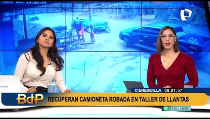 Cieneguilla: atrapan a dos delincuentes y recuperan camioneta robada en taller de llantas