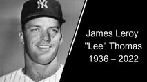 Who Died Today / Lee Thomas,  professional baseball player. | Dies 86 | August 31st 2022