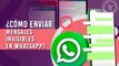 ¿Cómo enviar mensajes invisibles en WhatsApp?