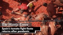 Spain's tomato fight fiesta returns after pandemic