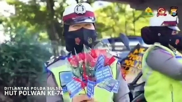 Serangkaian Giat Ditlantas Polda Sulsel Hari Polwan Ke-74