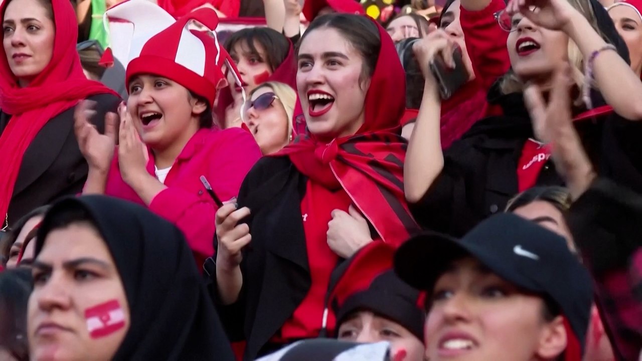 Iran allows women inside stadium to watch men’s league football match after easing 40-year-old ban