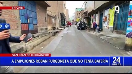 SJL: roban a empujones furgoneta sin batería y que tenía deuda por pagar