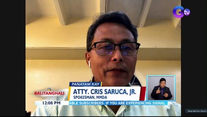 Panayam kay Atty. Cris Saruca, Jr. Spokesperson, MMDA | BT