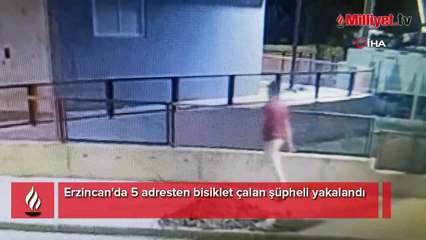 Erzincan'da 5 adresten bisiklet çalan şüpheli yakalandı