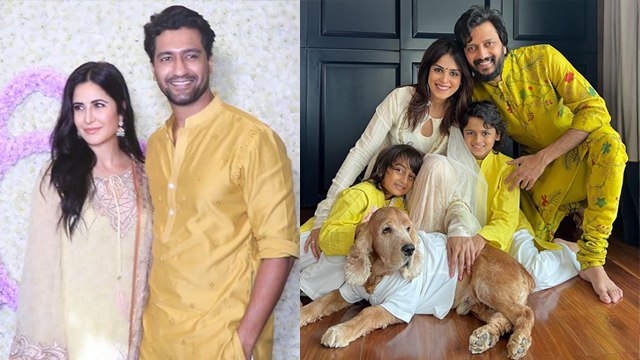 Vicky Kaushal Katrina Kaif Shilpa Shetty Raj Kundra Twining on Ganpati Celebration Video Viral