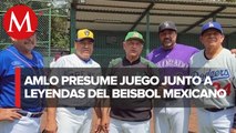 AMLO juega beisbol con 'Vinny', Valenzuela, Higuera...y 'echa novio' con Gutiérrez Müller