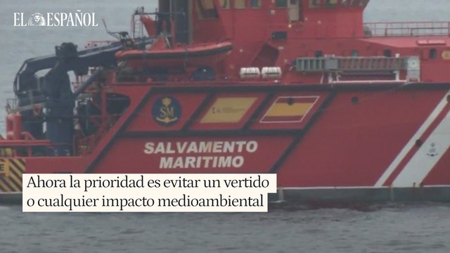 Comienzan los trabajos de extracción del vertido del buque varado en Gibraltar