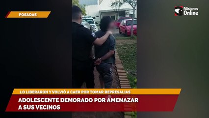 Adolescente demorado por amenazar a sus vecinos
