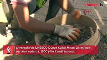 Diyarbakır'da tarihi surlarda 1500 yıllık kandil bulundu