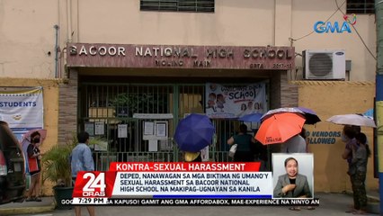 DEPED, nanawagan sa mga biktima ng umano'y sexual harassment sa Bacoor National High School na makipag-ugnayan sa kanila | 24 Oras