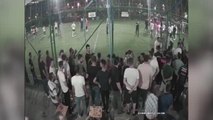 Halı saha maçında çıkan kavga güvenlik kamerasında