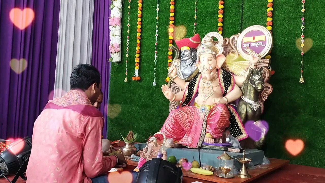 Ganpati Bappa morya celebration in Essar Apex & Mahavir darshan  Virar West Maharashtra 2022
