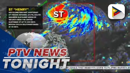 Eye of super typhoon 'Henry' last located 405 kilometers east north-east of Itbayat, Batanes