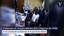 Un diputado de la oposición chilena propina un puñetazo al vicepresidente del Congreso de Chile