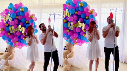 Pregnant couple joyfully reveals the gender of their baby