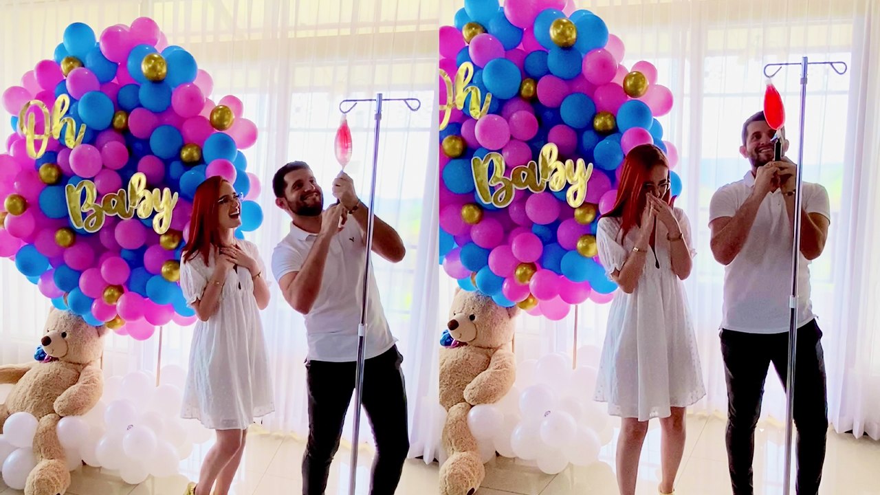 Pregnant couple joyfully reveals the gender of their baby