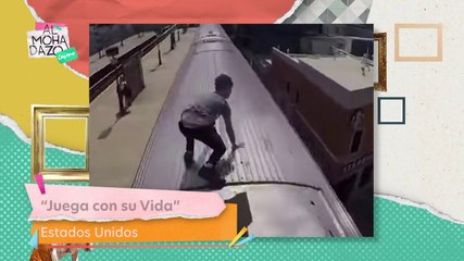 Se sube al techo del metro y pierde brazo - Almohadazo Casero