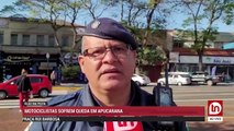 Motociclistas sofrem queda em Apucarana